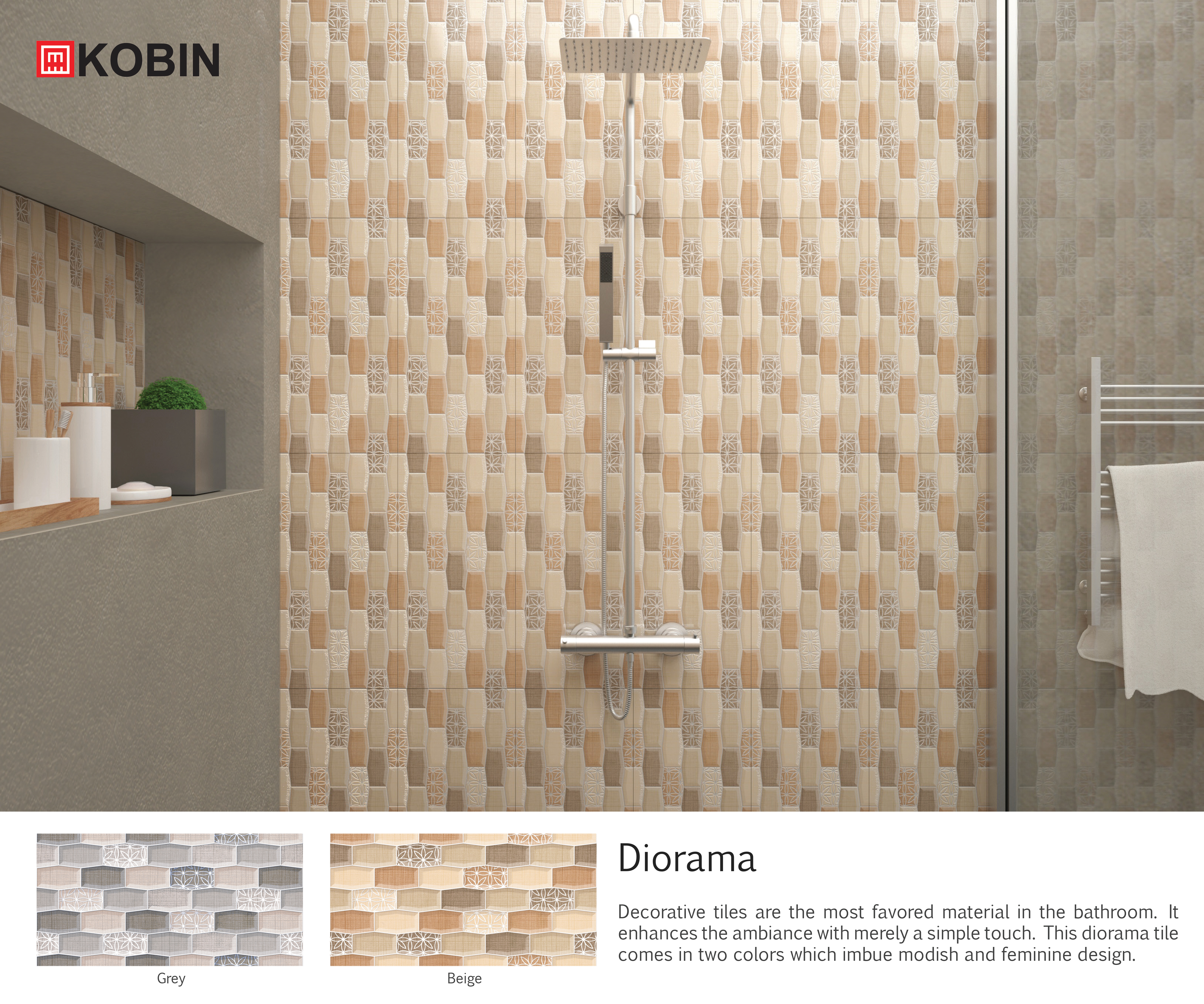 KOBIN Kobin Diorama Beige 25x50 - 2